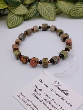 Unakite Healing Crystal Stretch Bracelet